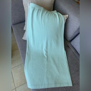 St John $1k Long Evening Skirt in Seagram Blue Green Sz 6 EUC